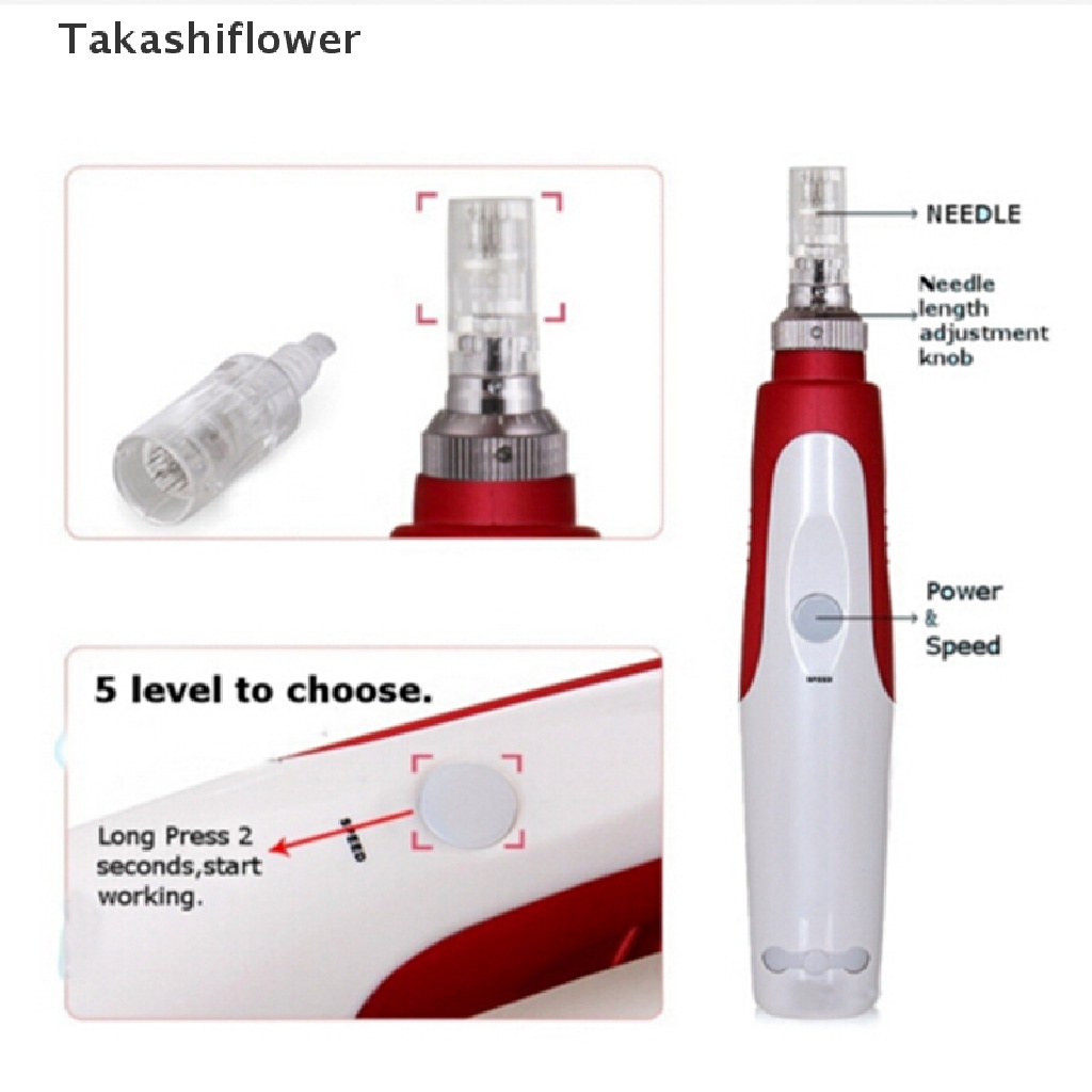 Bộ Kim Lăn Điện Với 2 Đầu Lăn Chống Lão Hóa Chăm Sóc Da Tiện Dụng