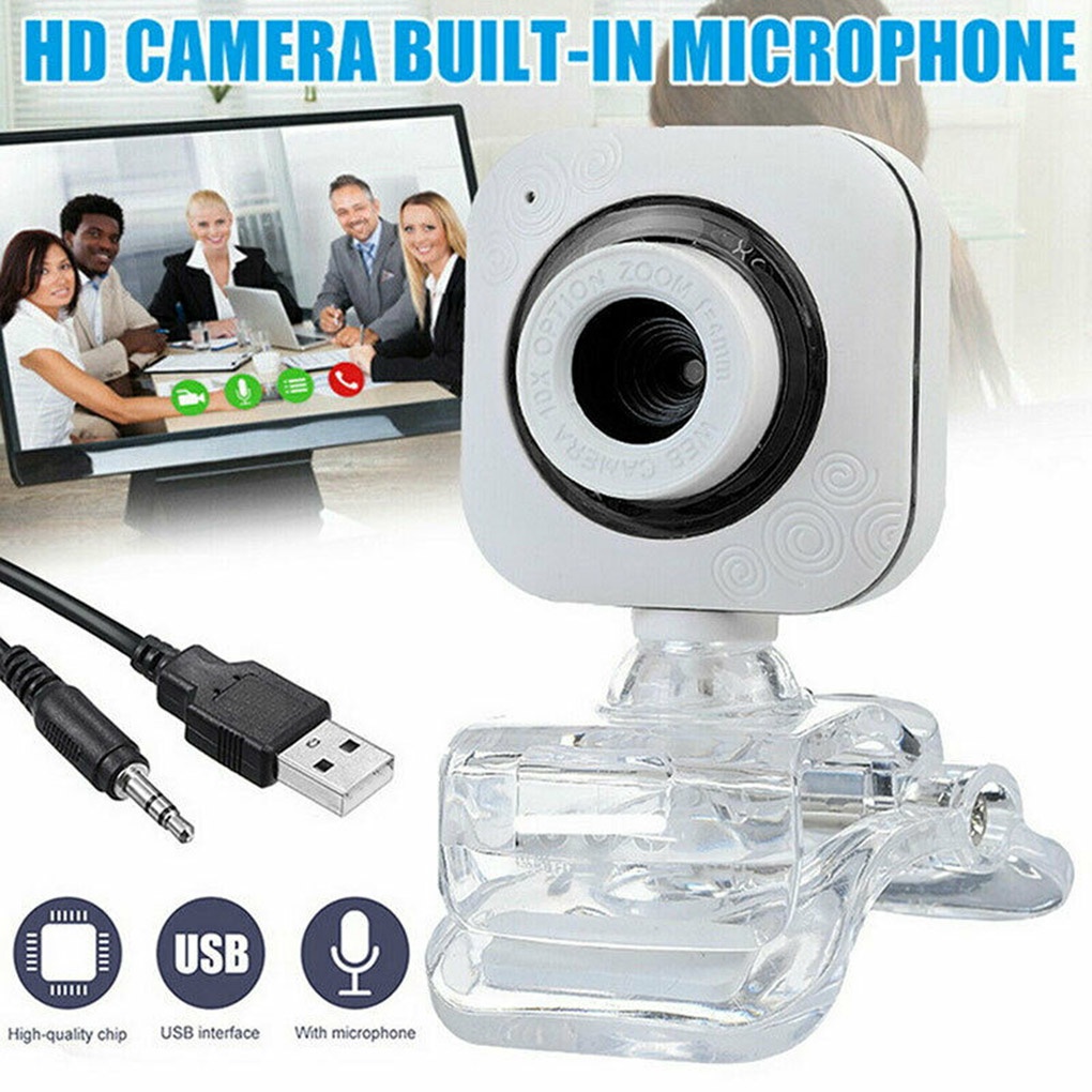 Webcam kẹp độ phân giải 50 mega pixel có micro dùng trò chuyện online tiện dụng MC