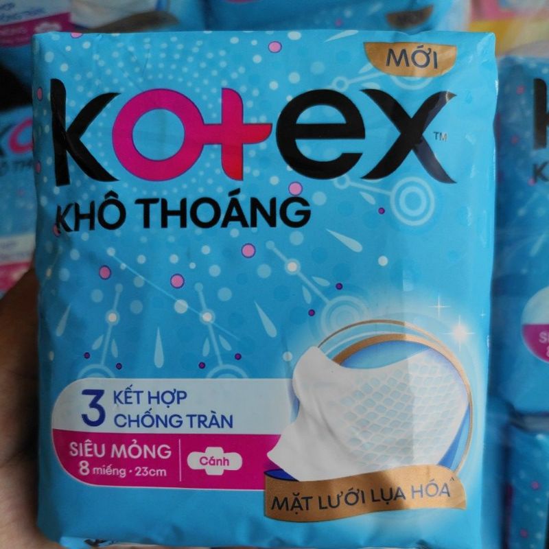 Băng vệ sinh Kotex siêu mỏng cánh gói 8 miếng 23cm