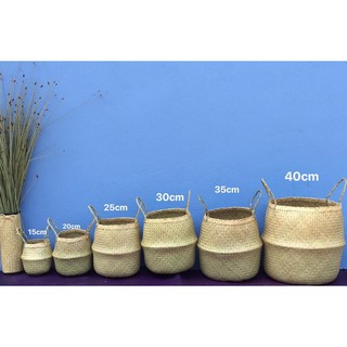 Túi cói bụng tròn / Giỏ cói / Giỏ cói trồng cây / Giỏ cói đựng đồ