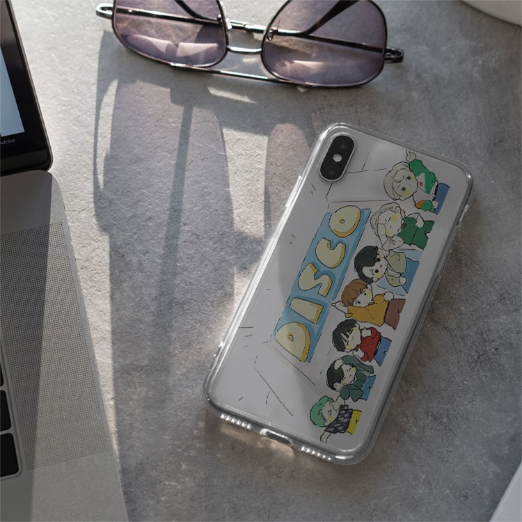 Ốp điện thoại iphone silicon IDOL KPOP BTS disco chibi  cho Iphone 5 6 7 8 Plus 11 12 Pro Max X Xr BLUBTS0393