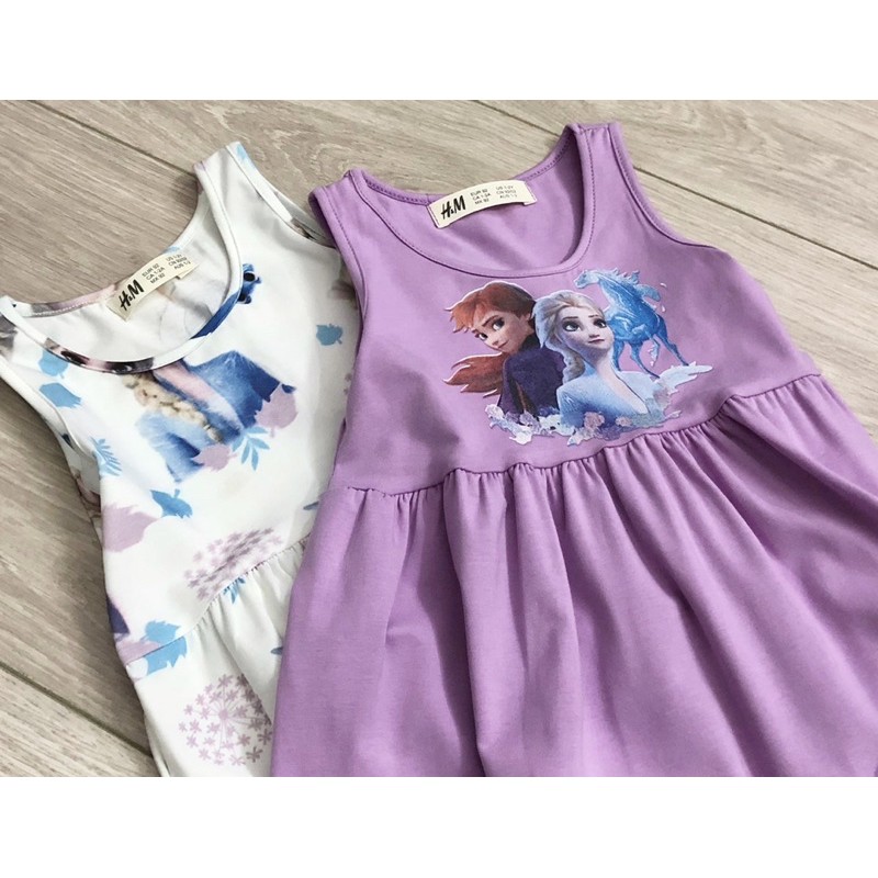 Váy cotton sát nách Elsa HM 1-10Y (có ảnh thật)