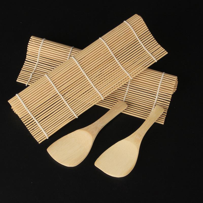 Dụng cụ cuộn sushi bằng gỗ Nhật Bản chất liệu an toàn bề mặt chống dính không làm nát ngũ cốc.GREAT