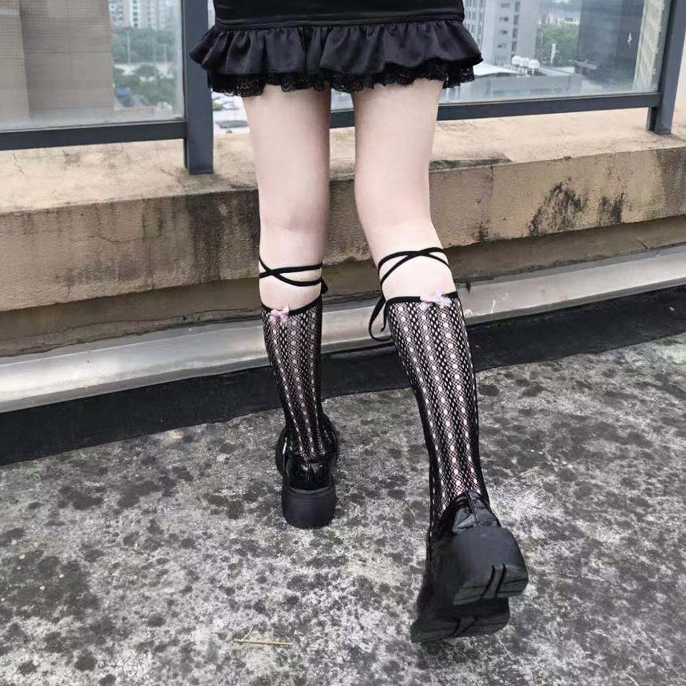 Vớ Lưới Cổ Cao Phối Ren Thời Trang Hàn Quốc Quyến Rũ Cho Nữ