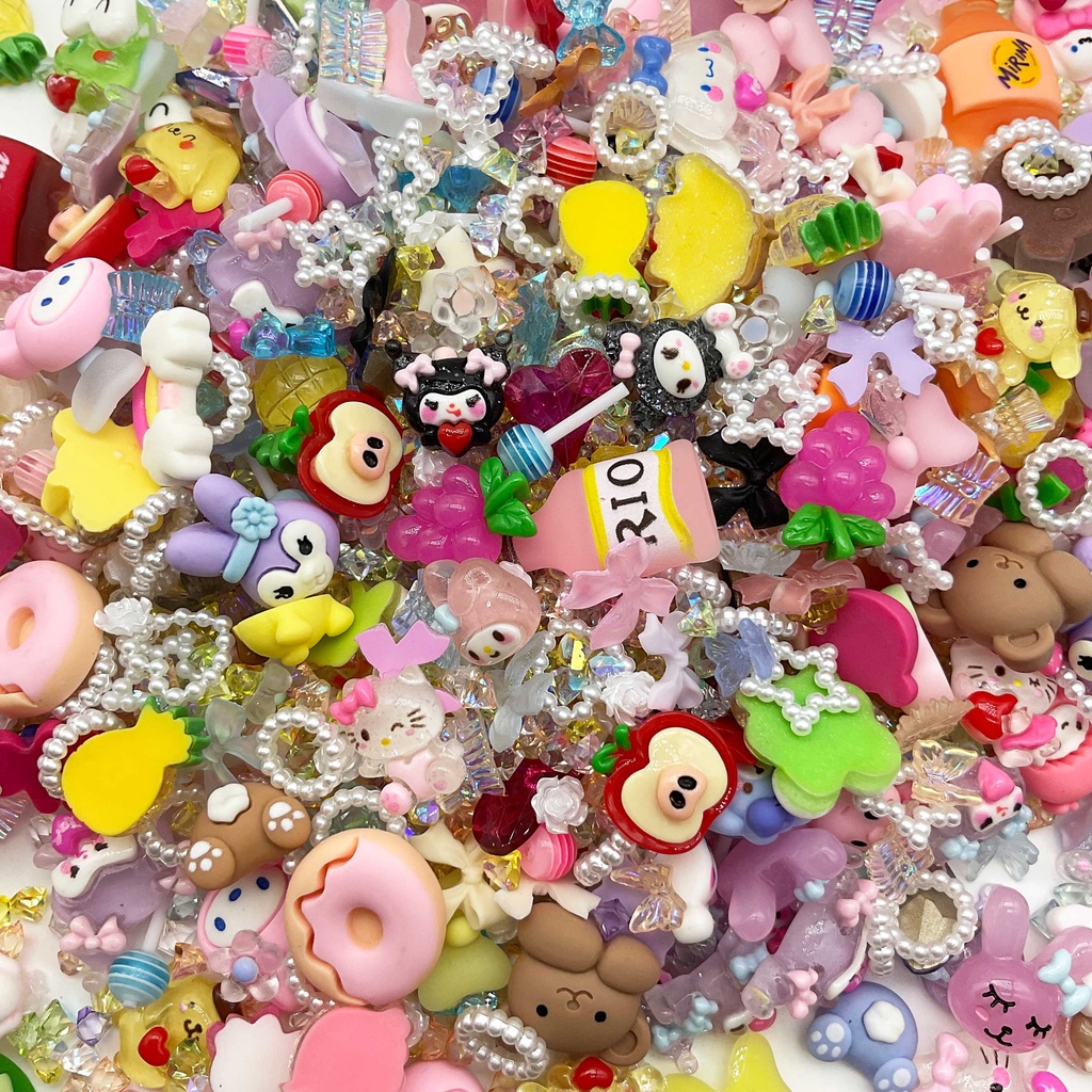 SANRIO Bán Buôn! Phụ Kiện Trang Trí Móng Tay 3D DIY Hình Gấu Hoạt Hình Dễ Thương