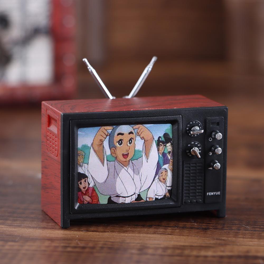 Tv Mini Kiểu Retro Dễ Thương Dùng Để Trang Trí Nhà Búp Bê