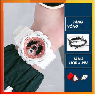 Đồng hồ nữ nam sport watch điện tử thể thao thời trang tặng kèm phụ kiện như hình