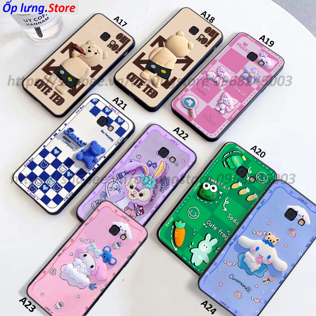 Ốp lưng Samsung A3-A5-A7 2016 / C9 / C9 Pro / A9 in hình 3D gấu cute cool ngầu giả nổi.
