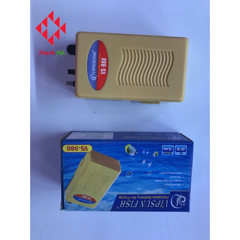 Máy sủi khí oxi chạy bằng pin đại,sục khí oxi cho hồ cá không kèm theo Pin