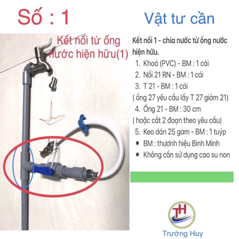 Vật dụng đấu nối bộ rửa xe tưới tiện lợi