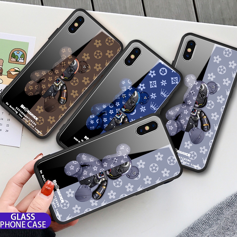 Ốp điện thoại mặt kính cường lực họa tiết độc đáo cho iPhone 6 6s 6+ 6s+ 7 8 7+ 8+ X Xs Xr Xsmax