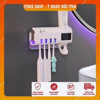 Máy khử trùng tiệt trùng bàn chải đánh răng tia cực tím UV giá treo bàn chải nhả kem tự động khử khuẩn