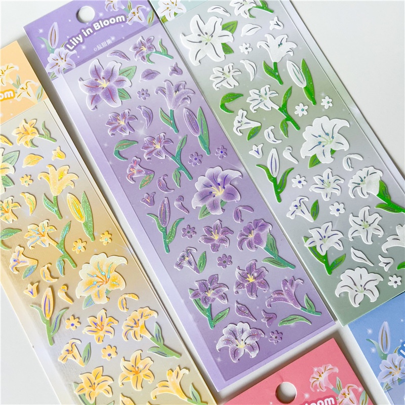 Stickers hoa decor toploader - Lyly in bloom