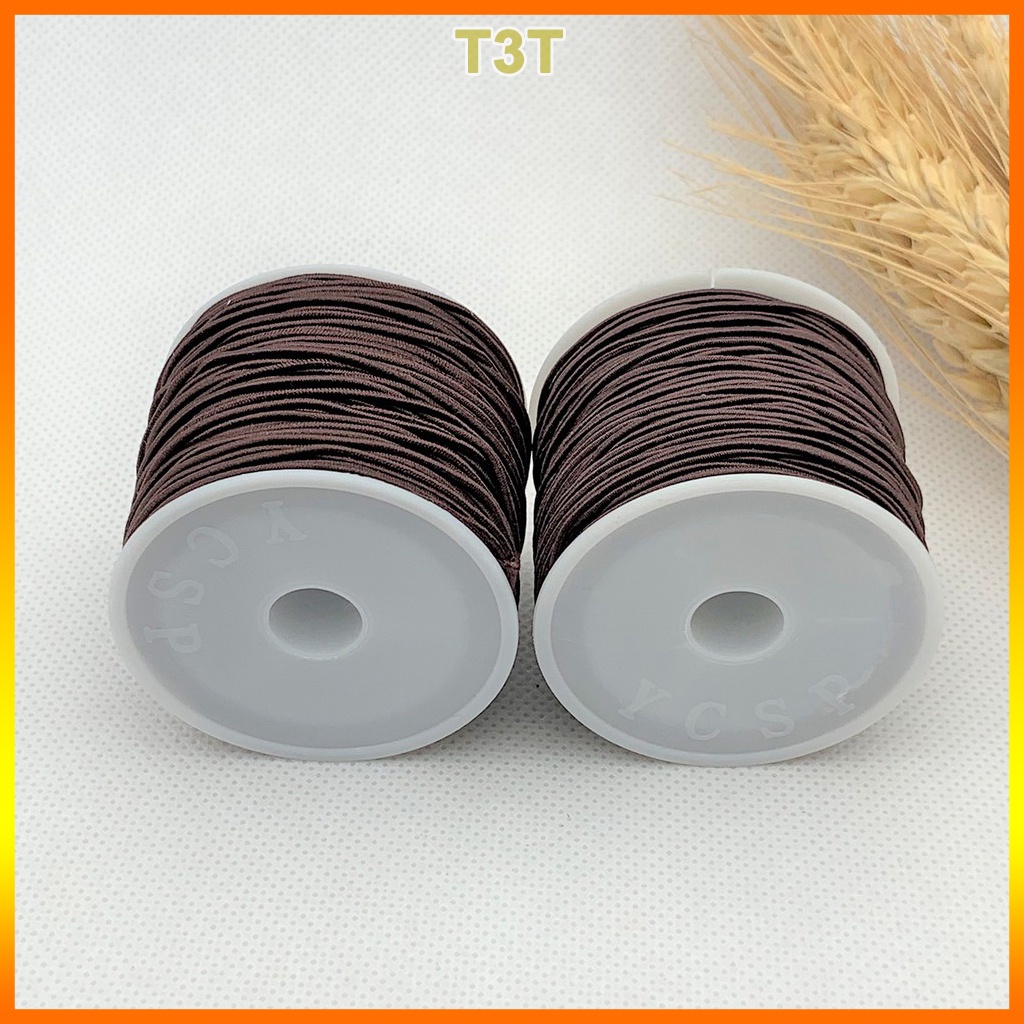 Dây xâu vòng gỗ phong thuỷ, Dây dù lõi chun xâu đủ các size hạt làm vòng tay và vòng cổ - Tặng kim xâu - T3T