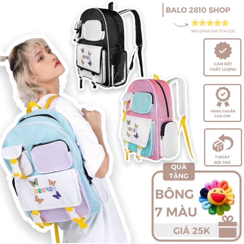 Balo Degrey Tiedye Butterfly Thời Trang Nam Nữ Backpack 2810 Shop Balo Đi Học Đi Chơi Ulzzang Unisex