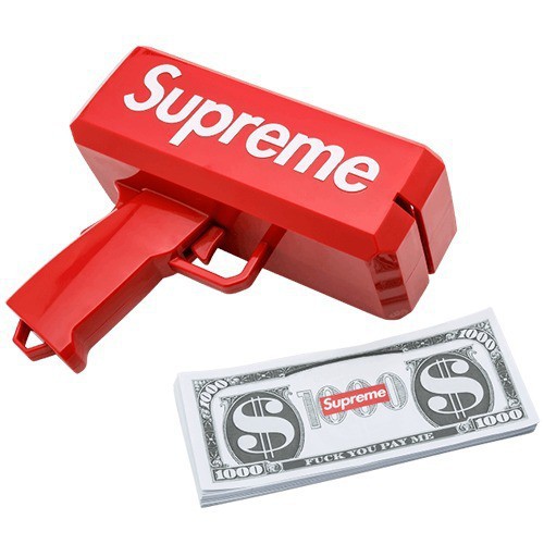 [Bán sỉ] Đồ chơi súng bắn ra tiền Supreme + Bao gồm 01 xấp tiền