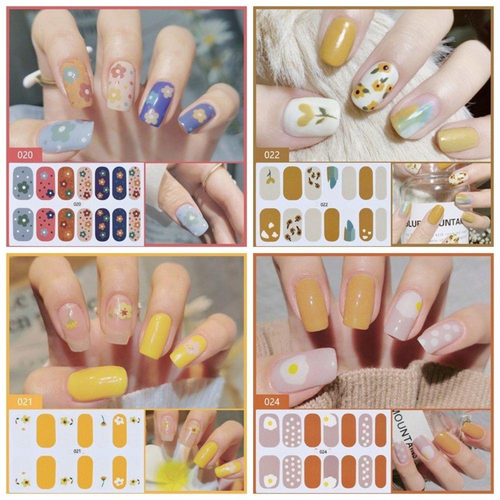 OCEANMAP Miếng Dán Trang Trí Móng Tay Tự Dính Lấp Lánh Chống Thấm Nước DIY