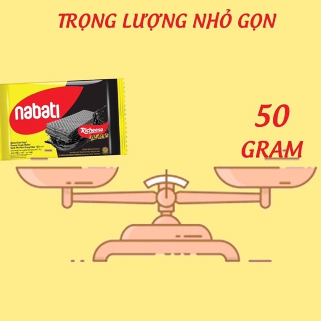 [FREESHIP-MUA NHIỀU GIẢM GIÁ]Bánh Xốp Richeese Black Nabati Phô Mai Đen 50g