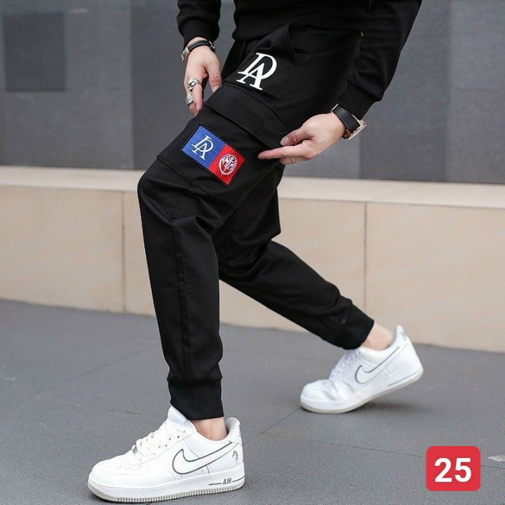 Quần jogger nam cạp chun bo ống hoạ tiết chữ thời trang DieuLinh Fashion
