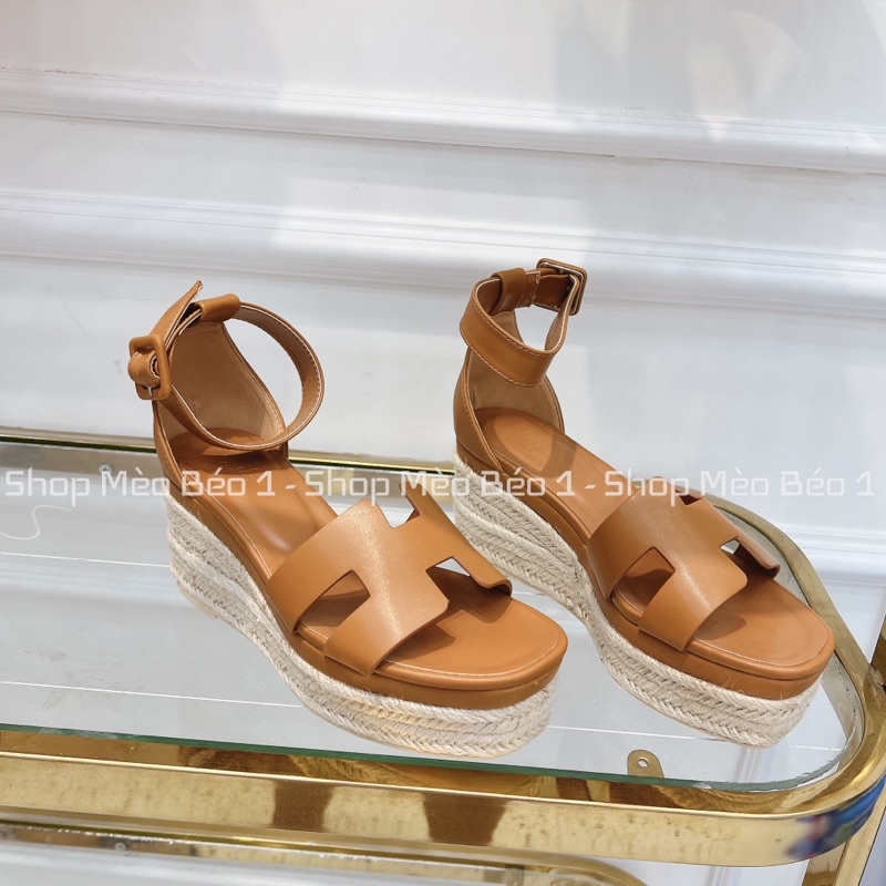 Sandal hm quai ngang xuồng cói fullbox