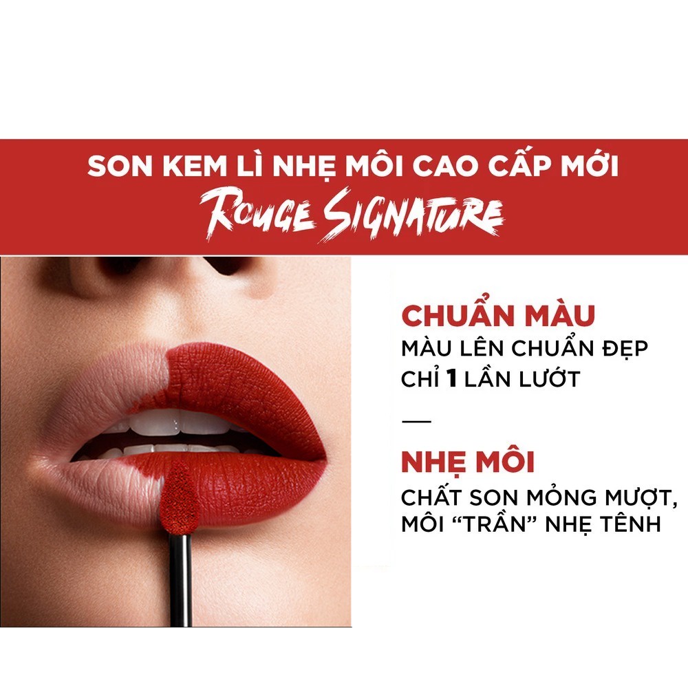 Son Lì Mượt Môi Rouge Signature #151 I Insist Đỏ Đất Tươi L'Oréal Paris 7ml