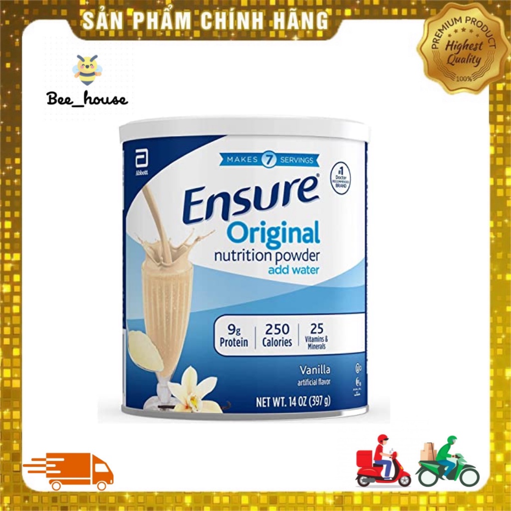 Sữa Ensure Mỹ 397g thơm ngon dinh dưỡng dành cho cả gia đình 𝐁𝐞𝐞 𝐡𝐨𝐮𝐬𝐞