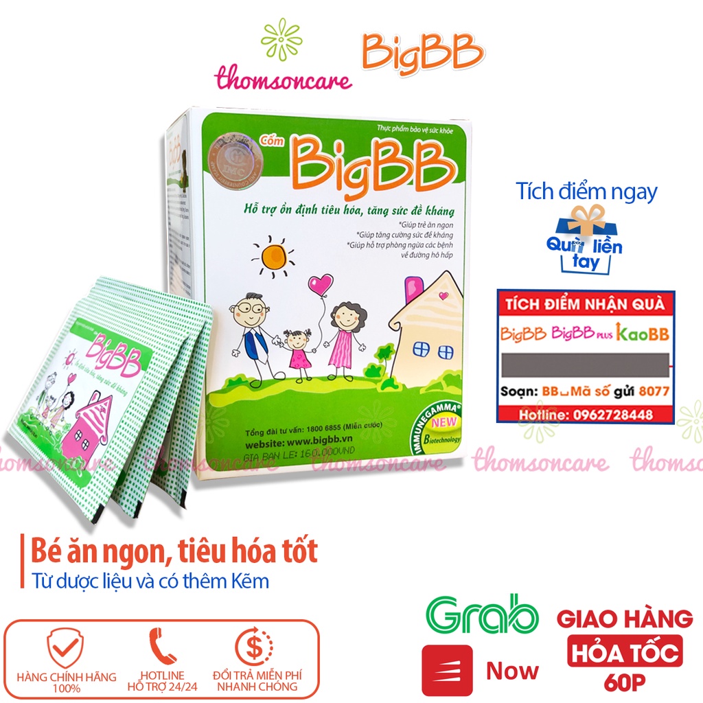 BigBB - Có tem tích điểm tặng quà - tăng sức đề kháng cho bé, giúp trẻ tiêu hóa tốt - Cốm Big BB