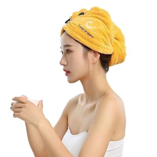 KHĂN BÔNG Ủ TÓC QUẤN ĐẦU MAU KHÔ