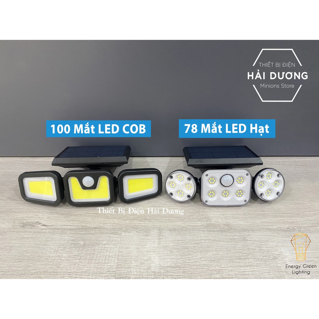 Pha Led Năng Lượng Mặt Trời 3 Chiều NF-866 (100 Mắt LED COB) - TY05106 (78 Mắt LED Hạt) - Cảm Biến 3 chế Độ - Có Video