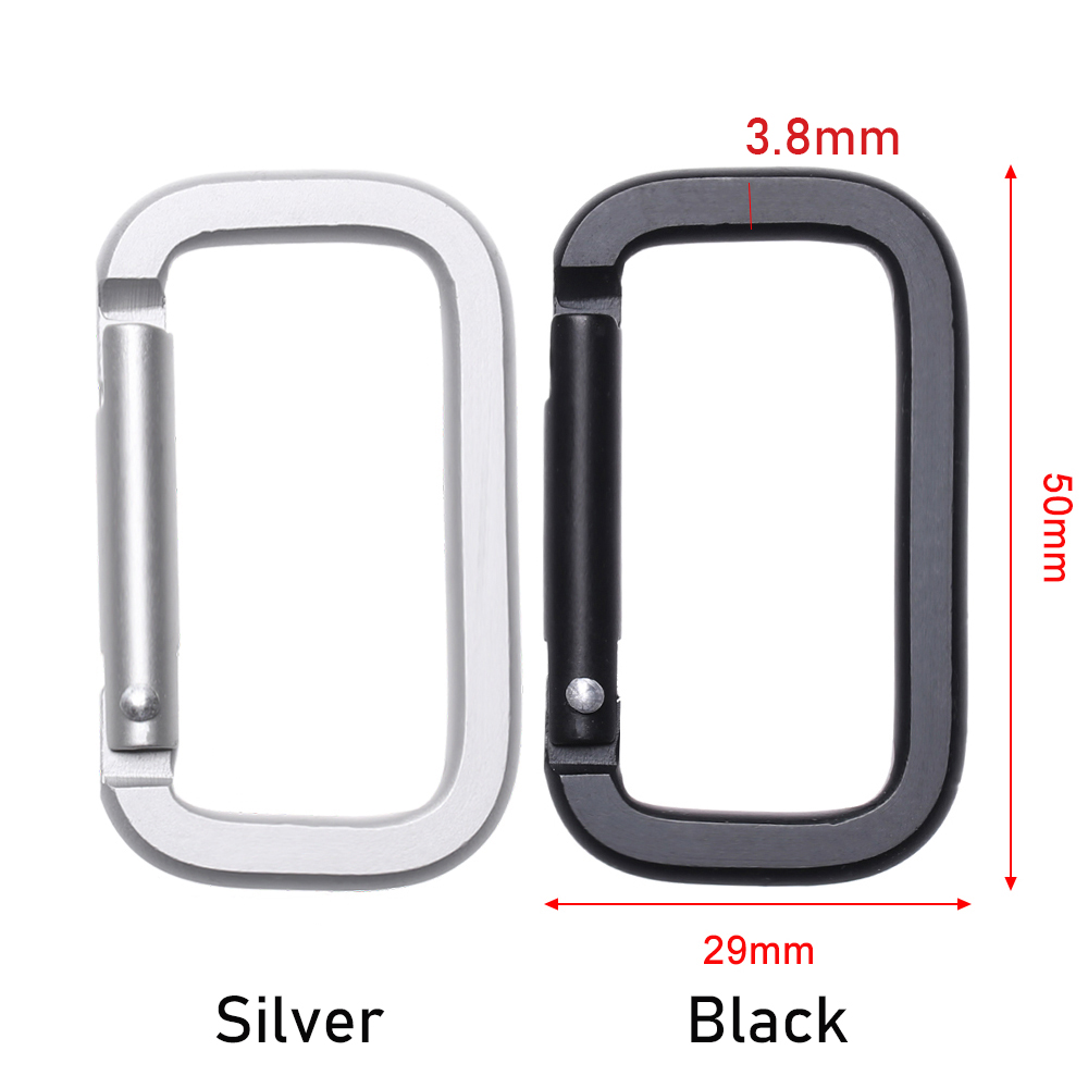 Set 1 / 2 / 5 móc khóa leo núi đa năng bằng hợp kim nhôm chất lượng cao