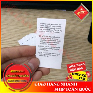 100 chiếc nhãn hướng dẫn sửa dụng_chất liệu vải giấy dai_mềm min-nhãn mác acca-Mác in