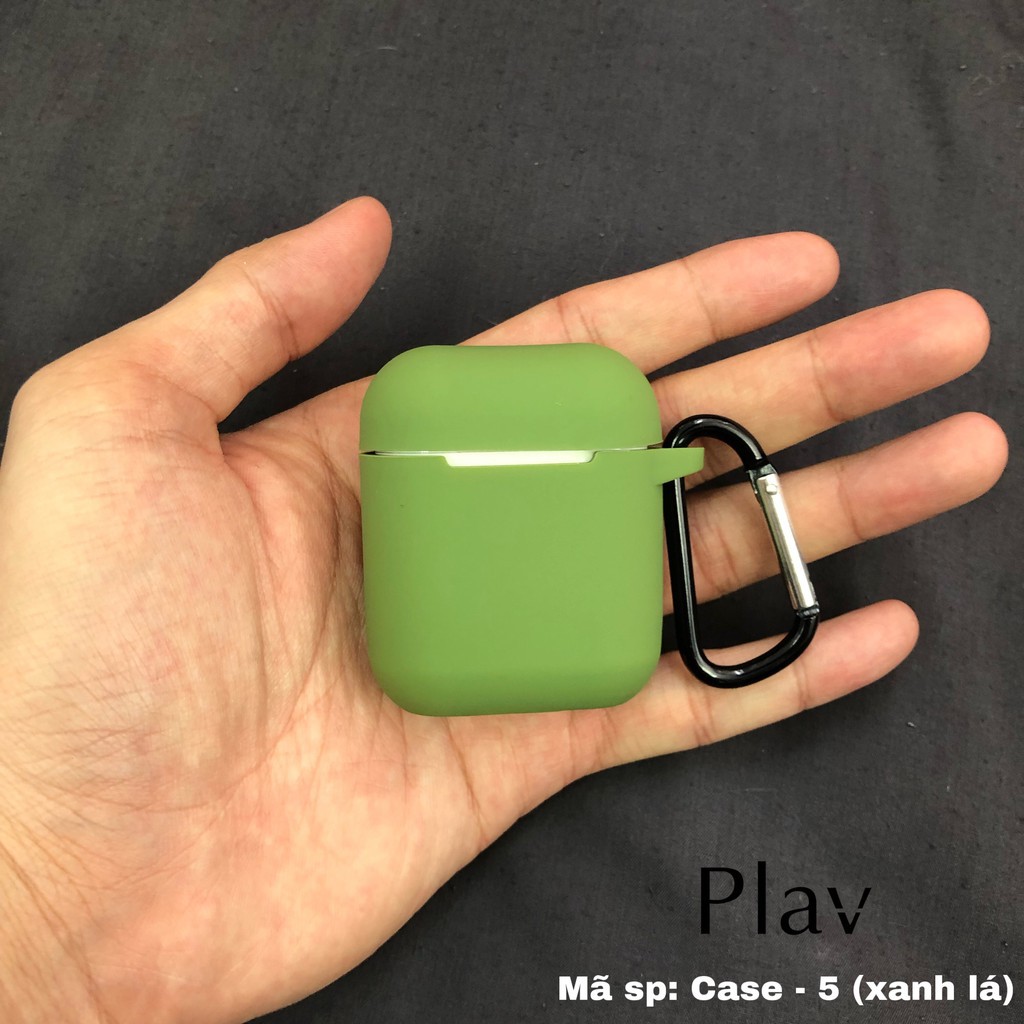 Vỏ Bao Airpods Đựng Tai Nghe Airpod - 𝗖𝗮𝘀𝗲 𝗮𝗶𝗿𝗽𝗼𝗱𝘀 Silicone màu trơn Plav