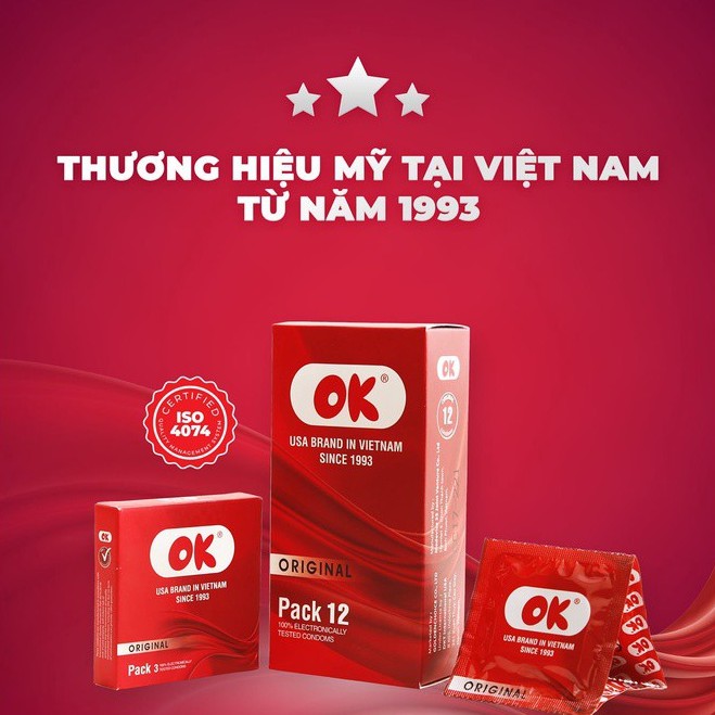 Bao cao su chất lượng cao hộp 12 chiếc OK