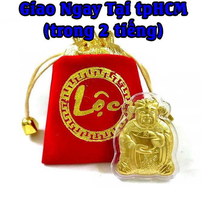 [Quà Tết] Ông Thần Tài Mạ Vàng Kèm Túi Gấm Phúc Lộc ý nghĩa, túi đỏ gửi mẫu ngẫu nhiên