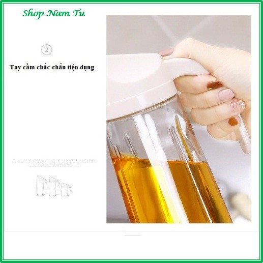 [MUA TẶNG QUÀ] Bình đựng dầu ăn, gia vị 600 ml tự động mở nắp khi rót | BigBuy360 - bigbuy360.vn