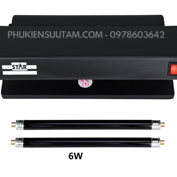 Đèn soi tiền giả để bàn 2 ống đèn UV - KH0013