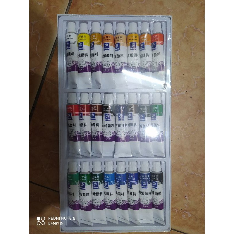 BỘ ACRYLIC MEMORY DẠNG TÚYP 12ml 12/18/24 MÀU