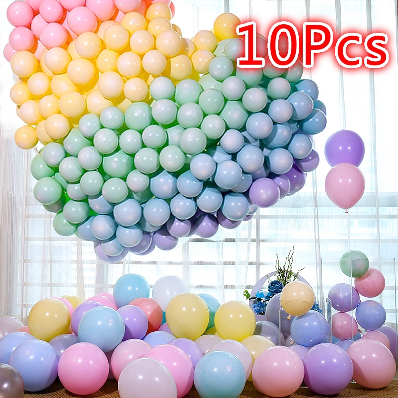 Bộ 10 bong bóng trơn màu dành cho trang trí tiệc sinh nhật/tiệc cưới