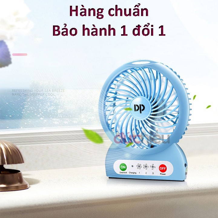 [ Hàng Chất Lượng ] Quạt sạc tích điện mini để bàn, quạt sạc, quạt mini