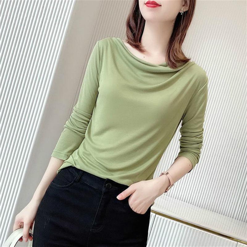 Áo nữ tay dài màu trơn thời trang trẻ trung