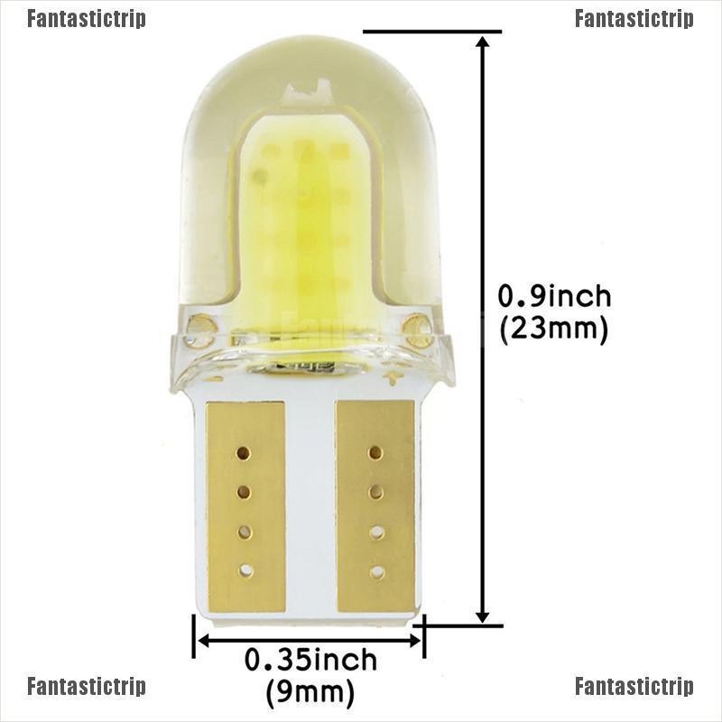 Fantastictrip 10PCS T10 194 W5W COB Silicone Shell LED Lights Car Width Light Door light