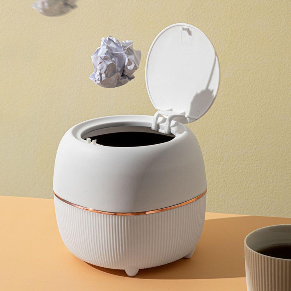 Thùng Rác Mini Để Bàn Có Nắp Đa Năng Kiểu Dáng Dễ Thương