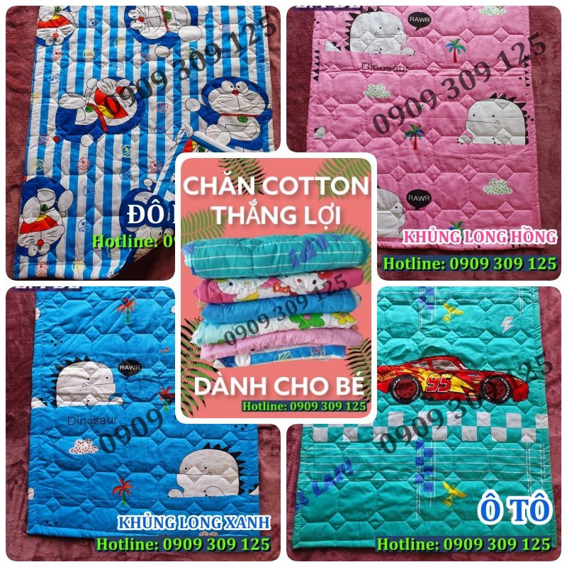 Chăn Mền Thắng Lợi cotton 100% cho bé 0,8mx1m15