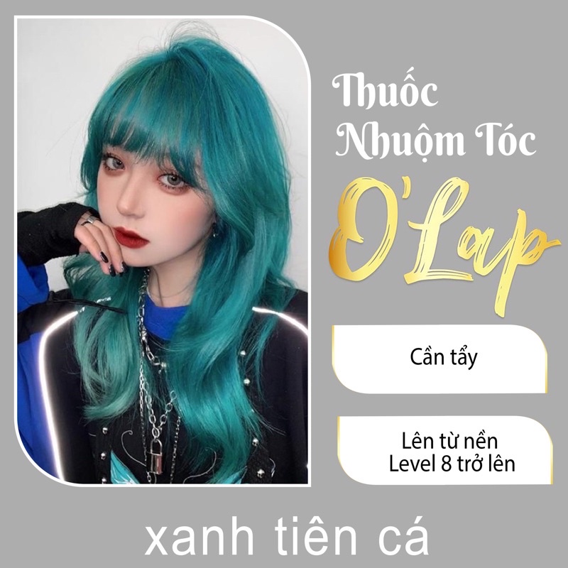 Thuốc nhuộm tóc xanh tiên cá tại nhà giá rẻ chính hãng OLAP OL42