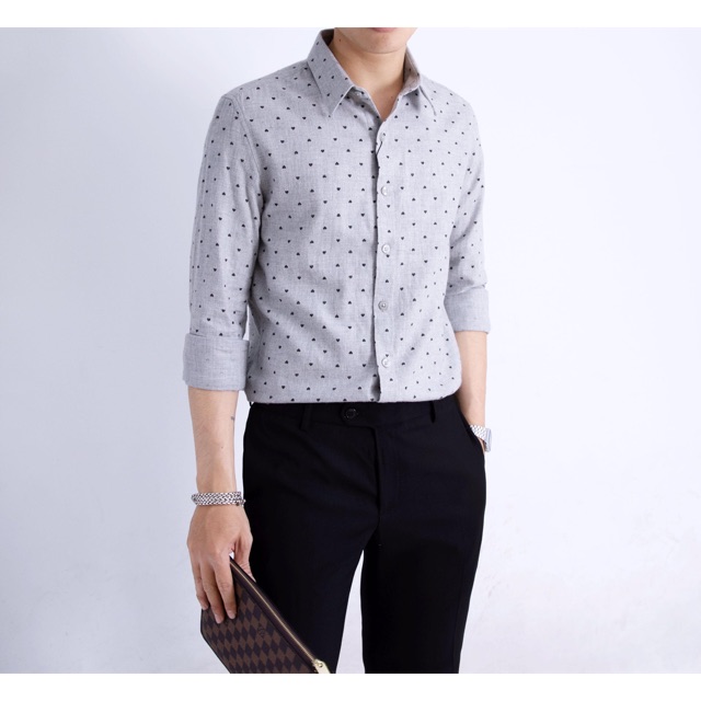 ÁO SƠ MI NAM SỌC NHỎ FORM CHUẨN SIZE M L XL XXL