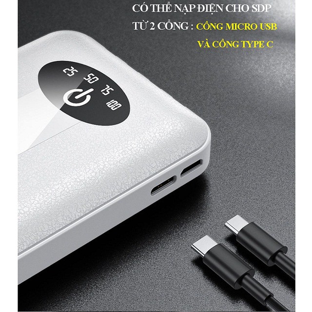 [Mẫu 2021] Sạc dự phòng chính hãng SD Design G01✔10000mAh ✔Kèm 4 cáp sạt - giá đỡ, đèn pin, xạc du phong,Bảo hành 1 năm