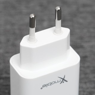 Adapter sạc 2 cổng Type C PD Xmobile QP-1EU Trắng