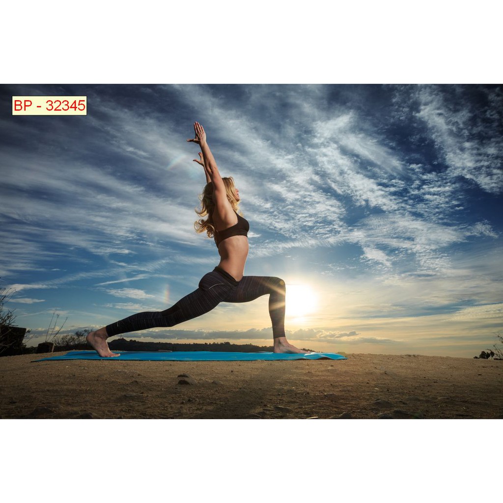 Tranh lụa 3d trang trí chủ đề Yoga Thước 1,5m x 2m YOGA 4