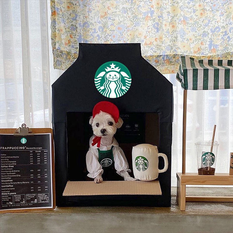 Yếm Đeo Starbucks Cho Chó Mèo Thú Cưng