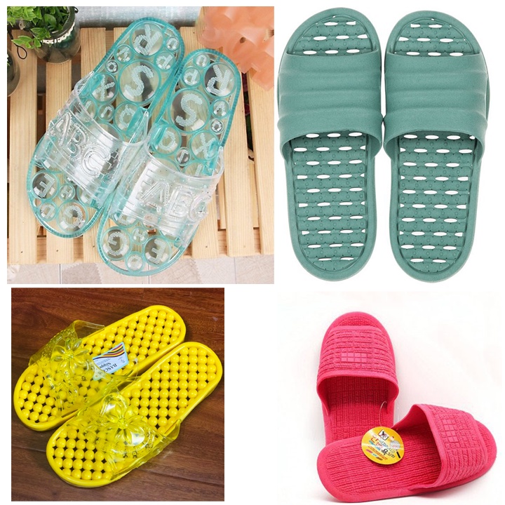 Dép nhựa đi trong nhà cao cấp Shabath Hàn Quốc Nhựa PVC không mùi, mềm dẻo, massage chân tốt, an toàn cho da chân